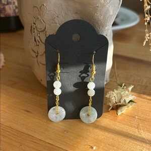 Elegant Jade Drop Earrings